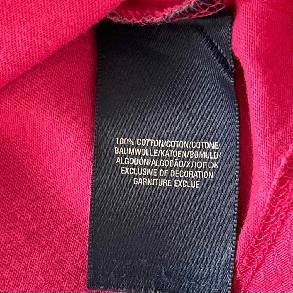 Ralph Lauren girls ruffled neck hot pink long sleeve tshirt size 6